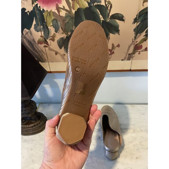 Antelope Shoes Womens Size 41 Metallic Textured Slip On Mule Block Heel Loafers - Picture 5 of 5